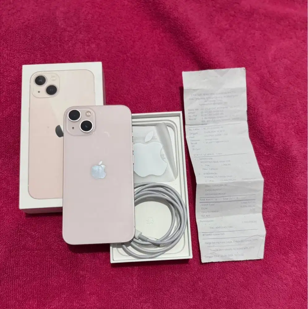iPhone 13 128GB Pink Resmi iBox - Mulus No Minus Fullset