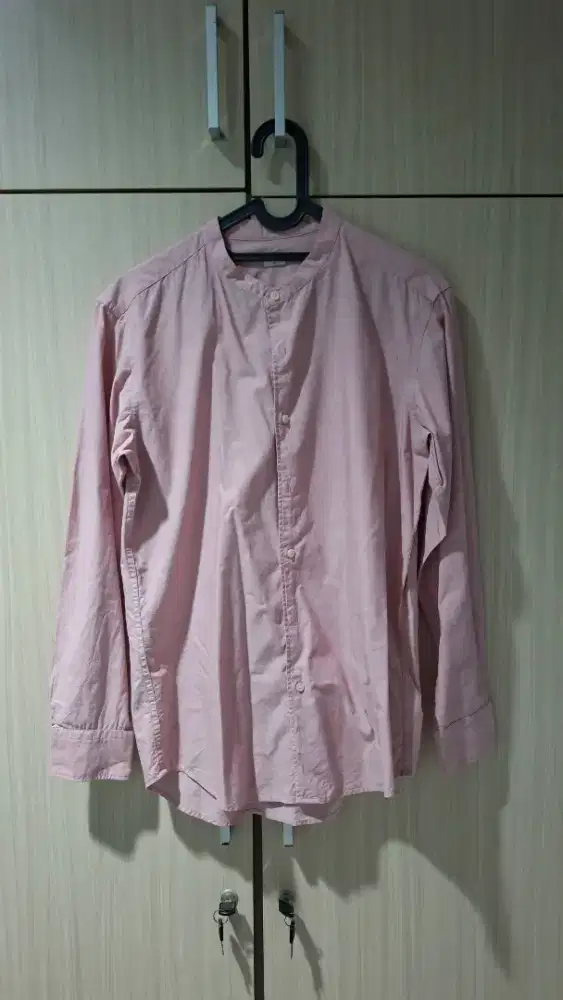 Kemeja pink uniqlo ori