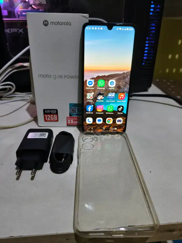 Motorola G06 Power - Ram 4/128GB Like New Tapestry Garansi Resmi On.