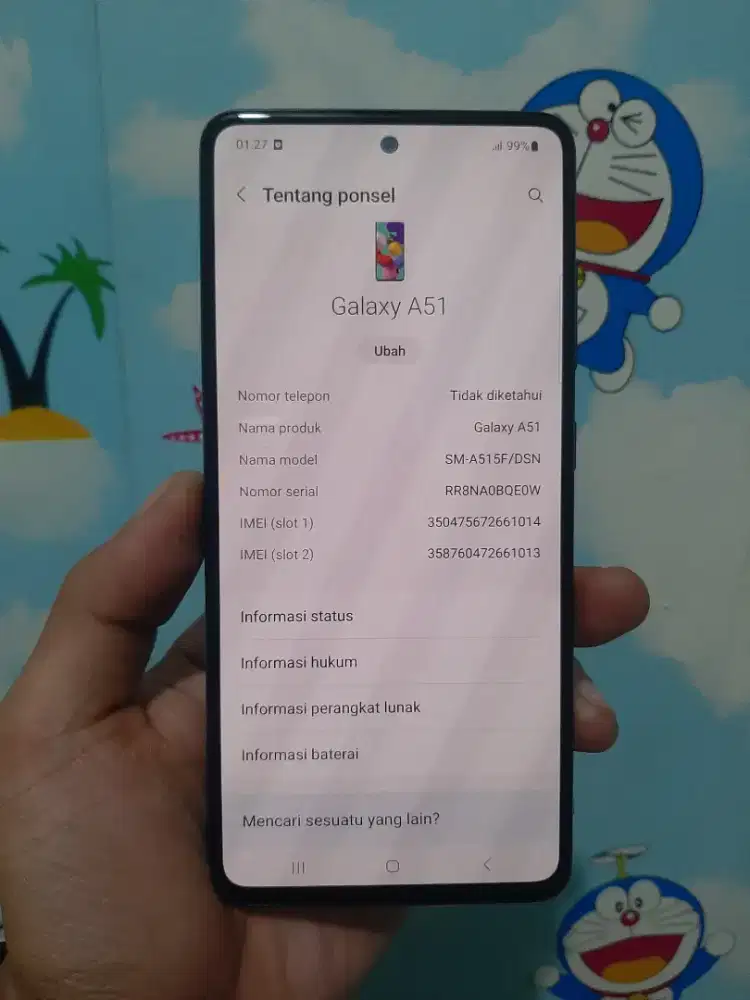 samsung galaxy A51 
Ram 8/128