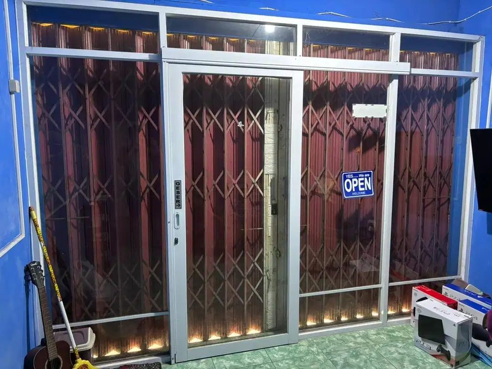 Jual partisi pintu geser kaca