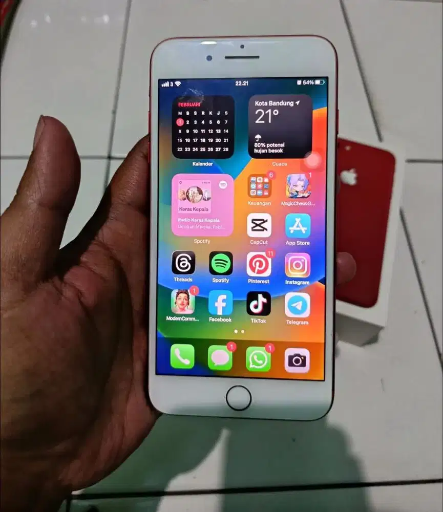 Iphone 7plus 256GB Fullset ori Red Produc