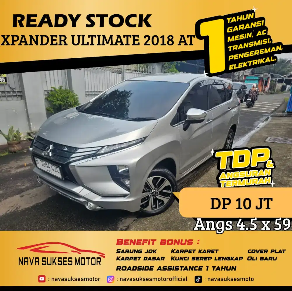 TDP 10 Jt Angs Termurah Xpander Ultimate 2018 Matic Silver Low Km