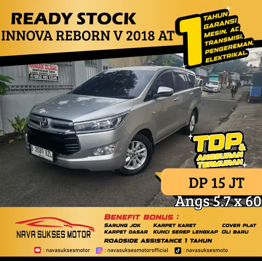TDP 15 Jt Angs Termurah Innova Reborn V 2018 Matic Silver Low Km