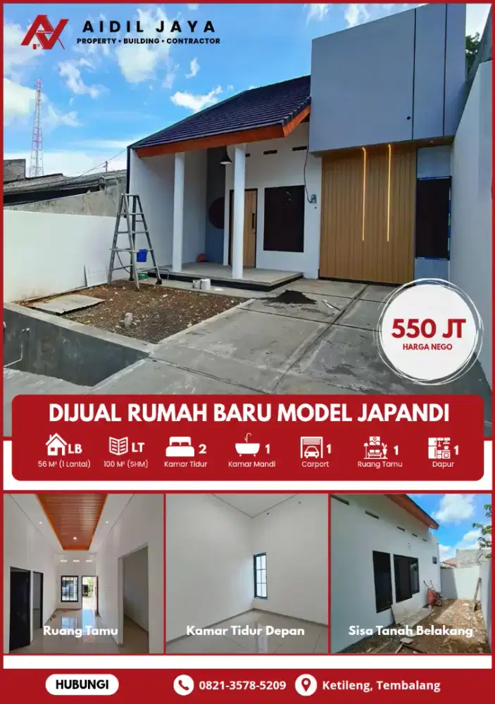 Rumah Murah Baru Siap Huni Ala Japandi