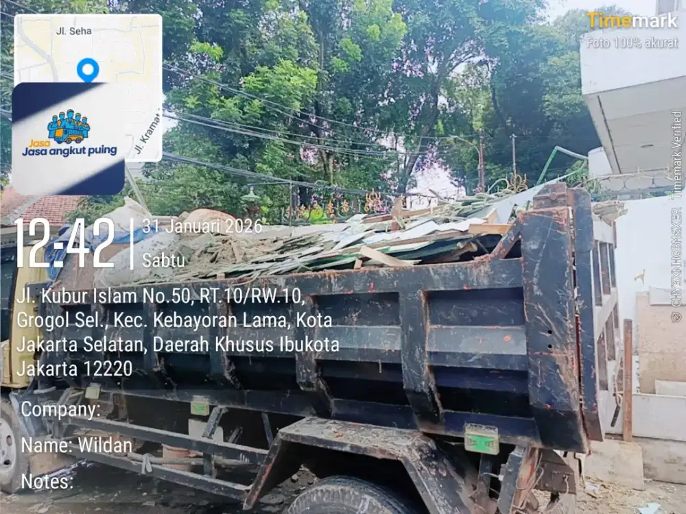 Jasa buang puing dan tanah