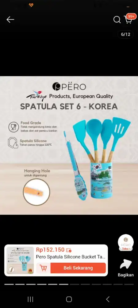 Spatula set pero 6in1 Korea