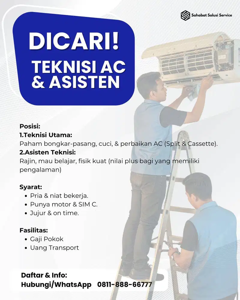 Loker Teknisi Ac dan Asisten