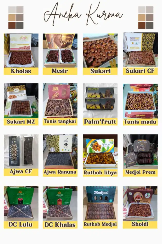 Grosir kurma karton dan eceran