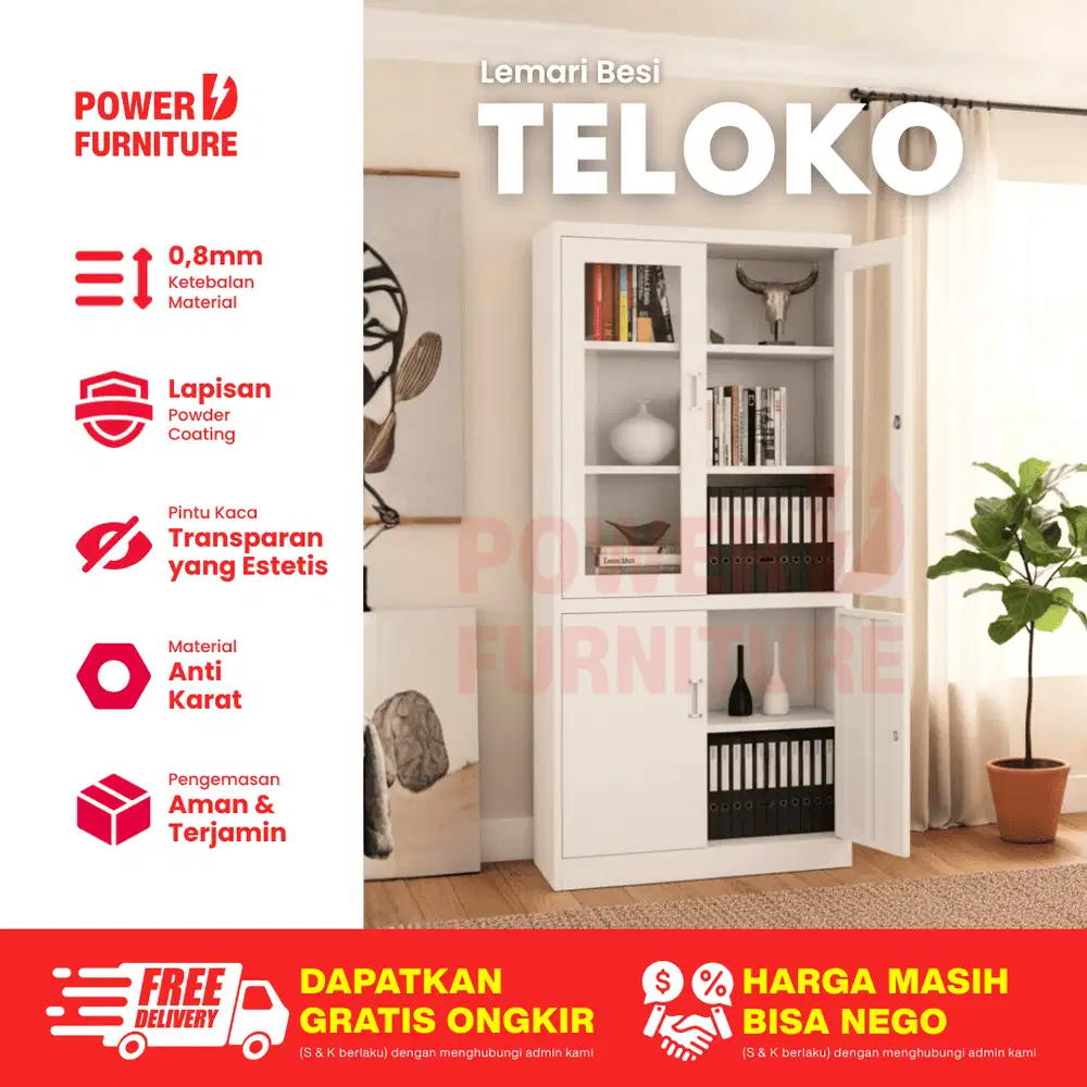 Lemari Arsip Kaca – Lemari Besi Kantor | Lemari Kabinet Besi