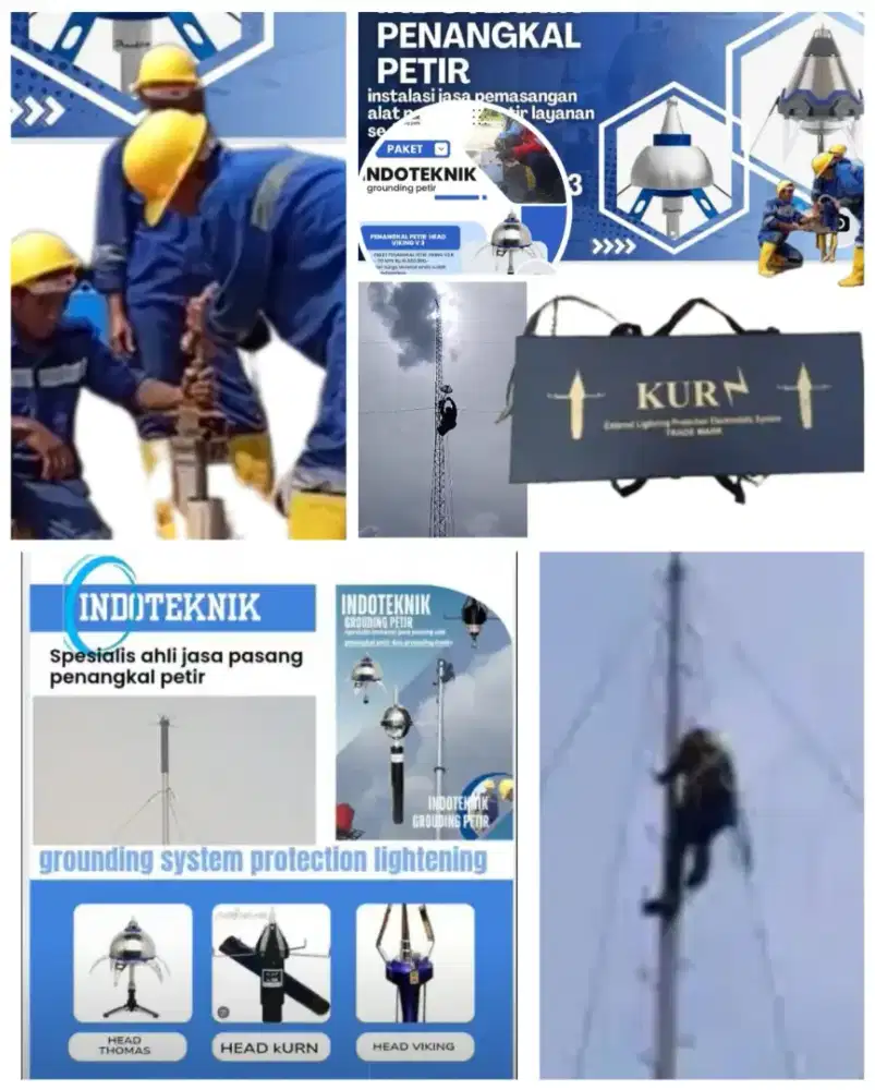 Ahli pasang penangkal petir dan grounding mesin