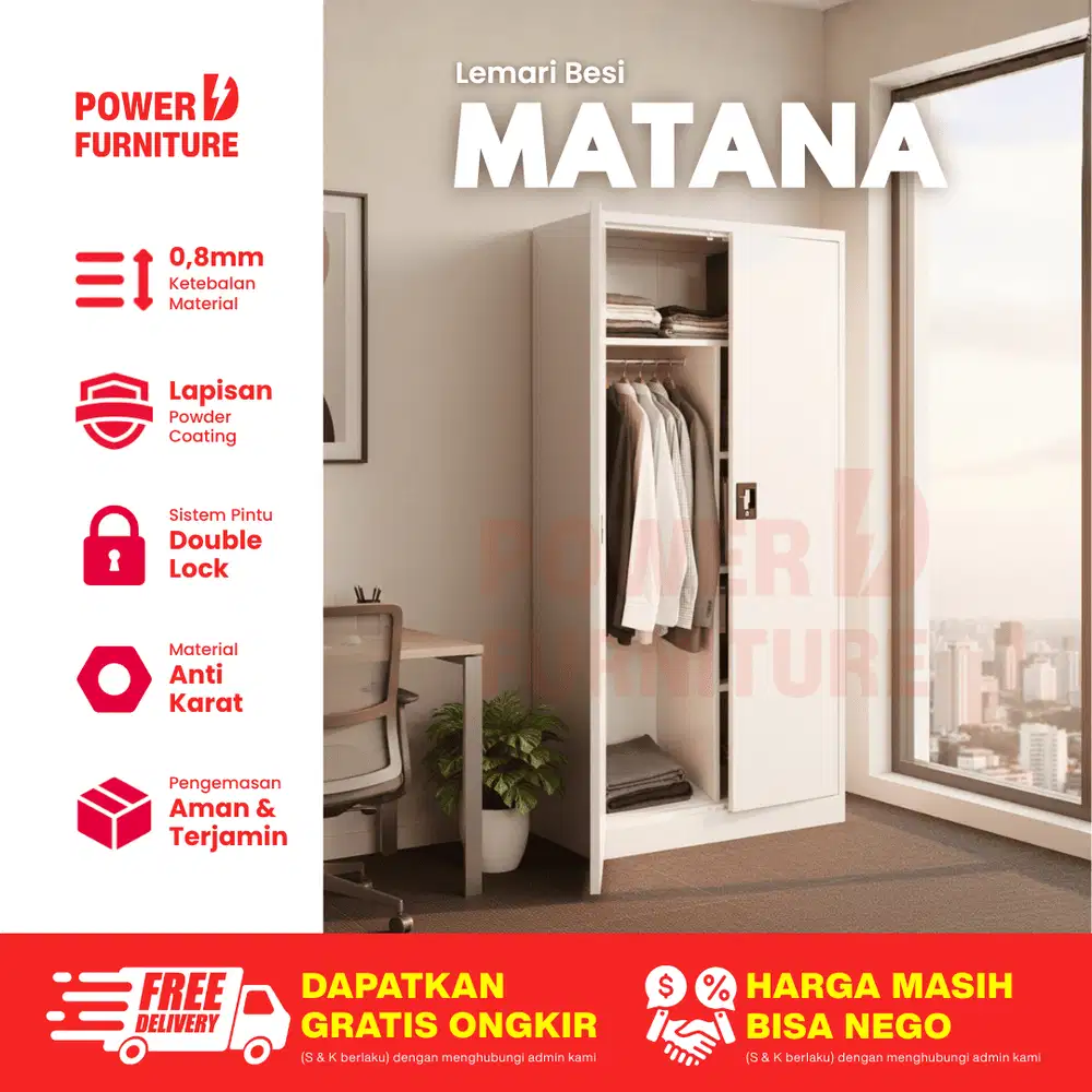 Lemari Besi Pakaian - Lemari Pakaian Besi | Lemari Baju Gantung Besi