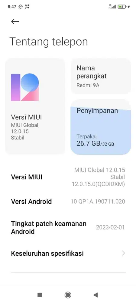 dijual hp murah bu sekarang realmi 9 a normal lancar jaya