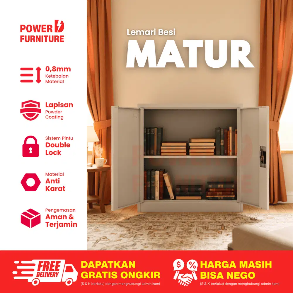 Lemari Besi Pendek - Lemari File Besi Pendek | Lemari Arsip Besi