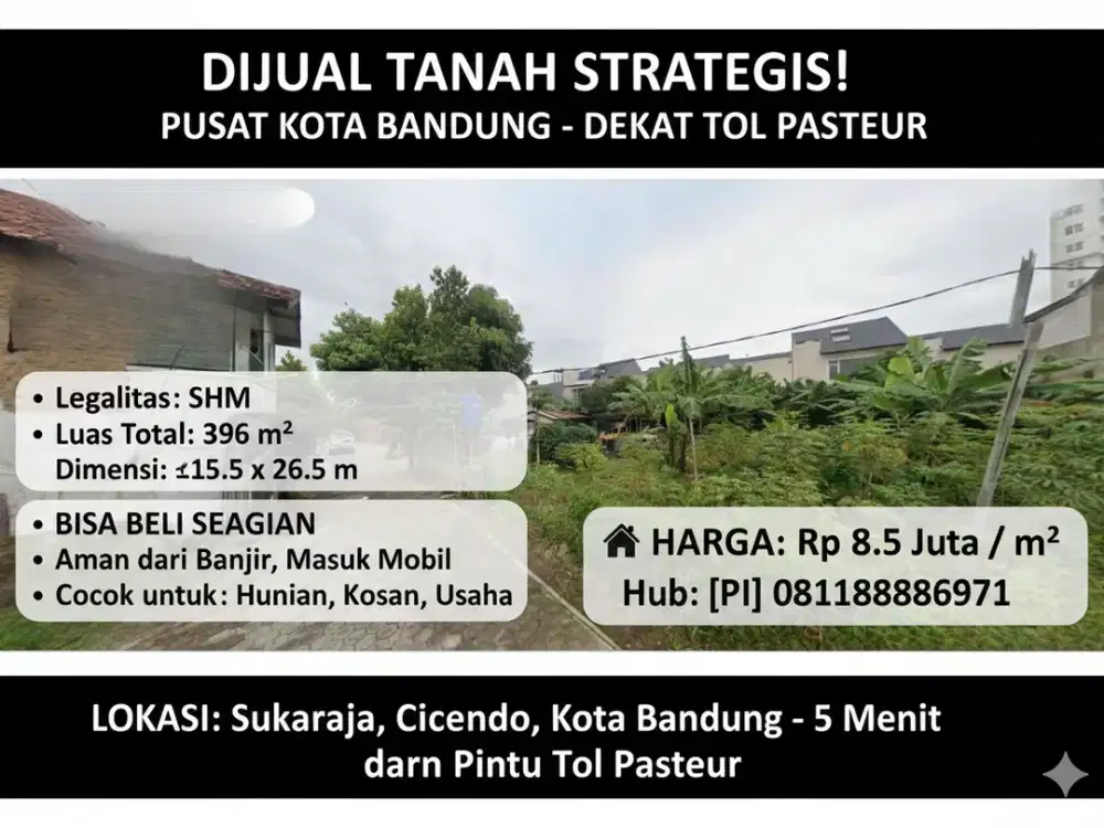 Tanah Murah 153m² Cihanjuang Bandung Barat – Dekat Kampus Rajawali – SHM