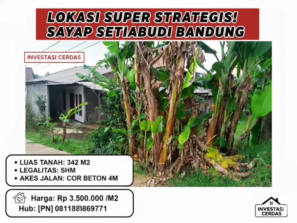 Kavling Eksklusif Sayap Setiabudi Regency Bandung – Udara Sejuk Dekat Lembang