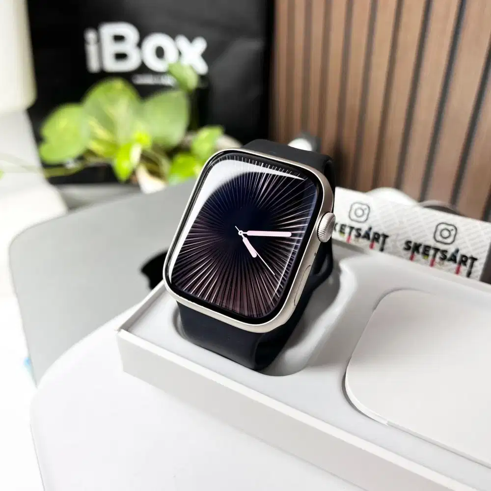 Apple Watch Series 9 45mm iBox Starlight iwatch Battery Health 100%