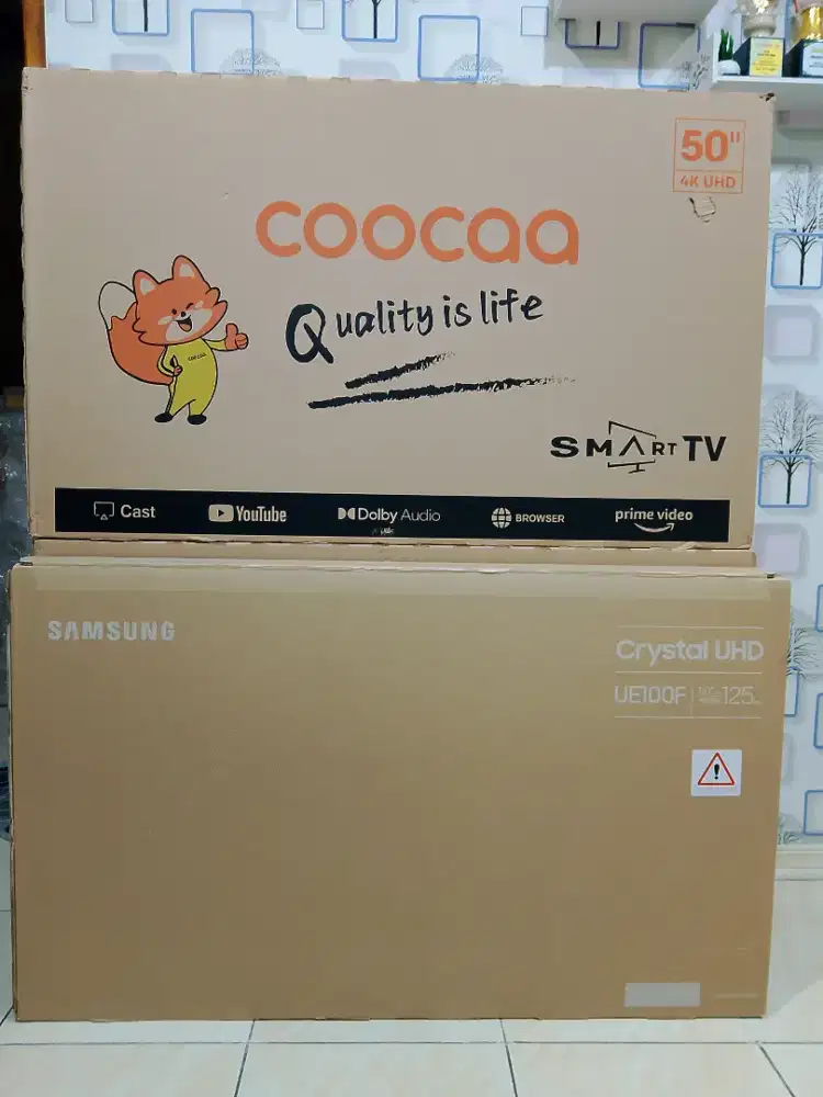 Smart tv 50 inch Coocaa & Samsung layar 4K