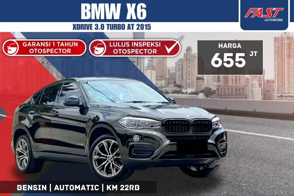 BMW X6 2015 X DRIVE 3.0 TURBO SUNROOF LOW KM.19RB & PAJAK PANJANG