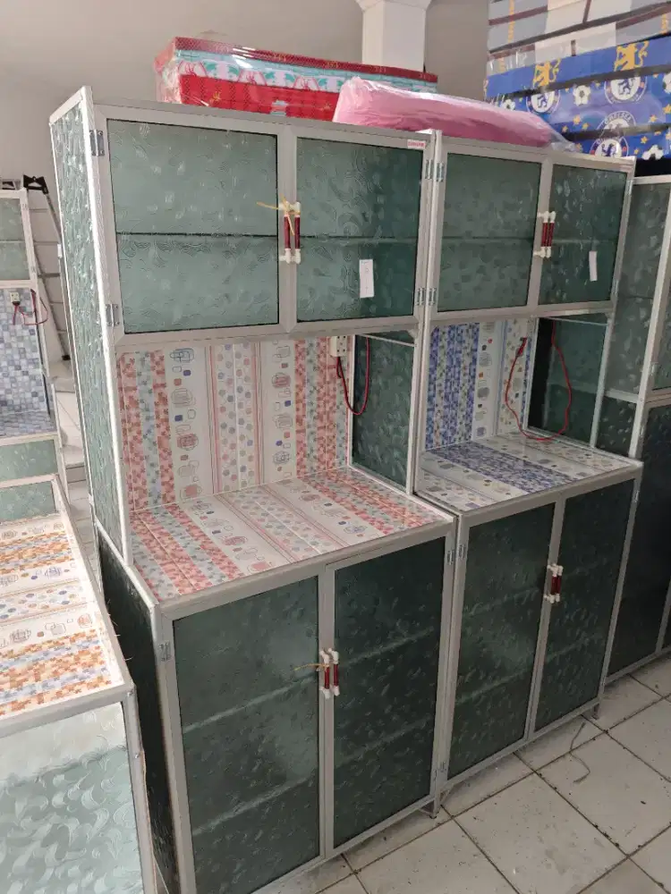Rak Piring Aluminium Lemari Sayur 2 Pintu