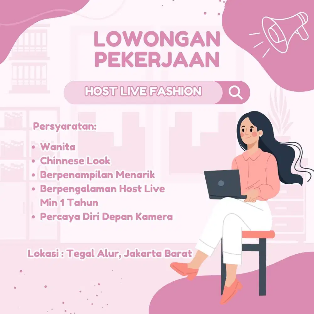 Lowongan pekerjaan host live fashion