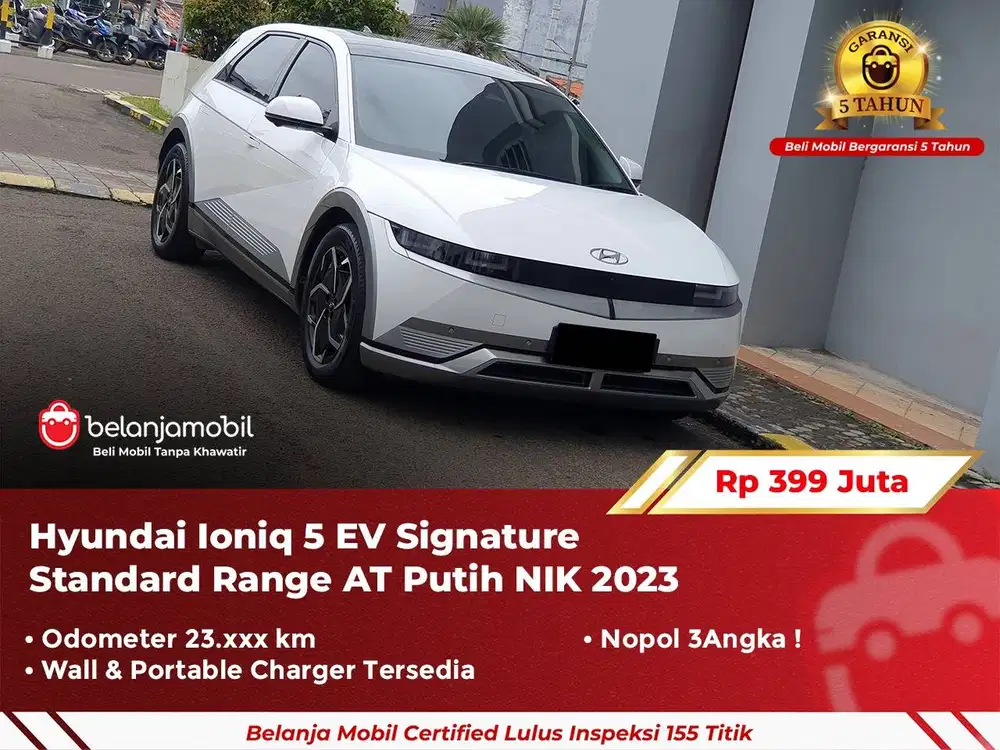 [ GARANSI 5TH ] Hyundai Ioniq 5 EV Standard Range AT Putih 2023 2024