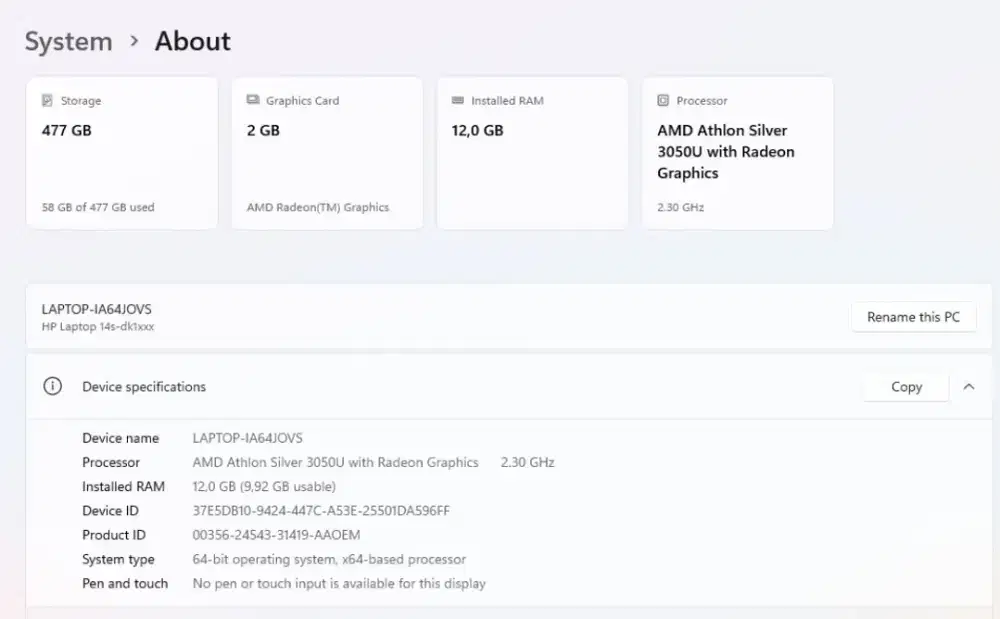 Jual Laptop HP 14s Cepat