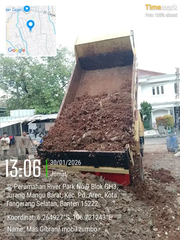 Jasa buang puing dan tanah
