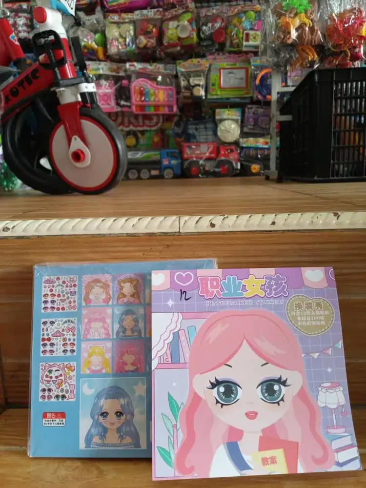 mainan anak buku sticker makeup wajah