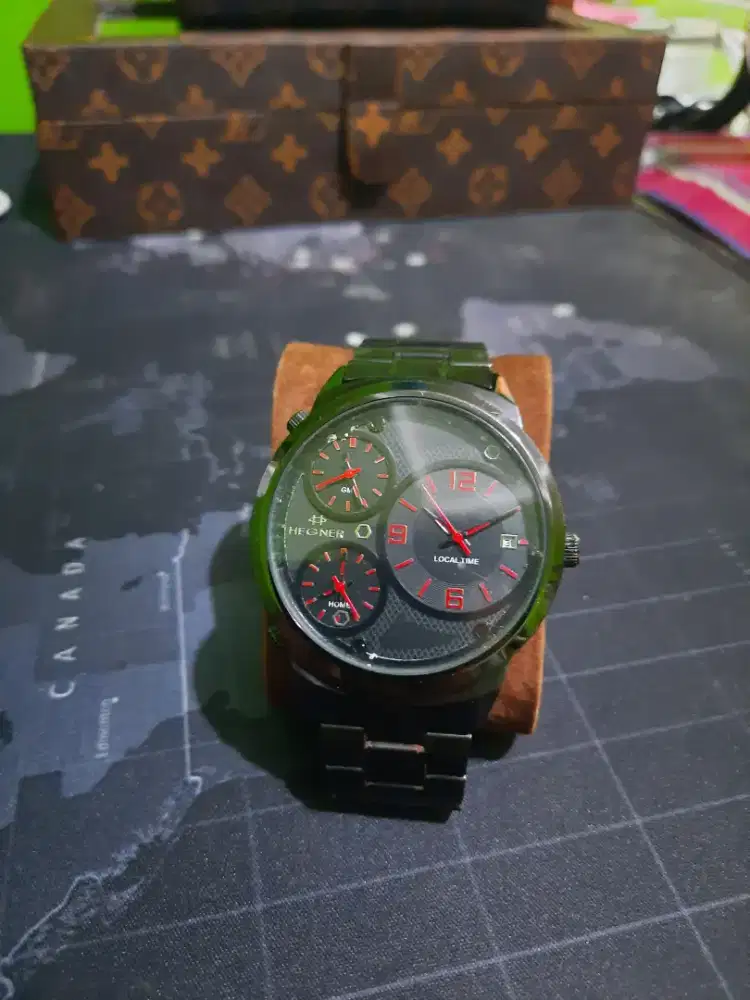 Dijual Jam Tangan Merk Hegner Stainless Hitam