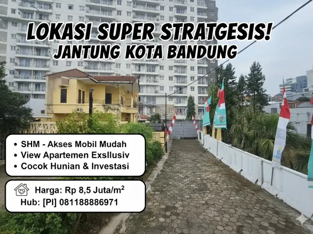 Investasi Aset Liquid Sukaraja Cicendo – 396m² Dekat Pasteur – Ideal untuk Kos/Usaha – SHM