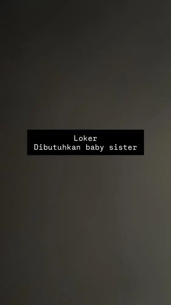 Lowongan baby sister