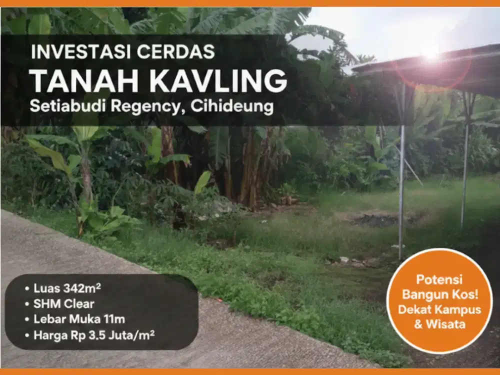 Kavling Premium 342m2 Cihideung, Dekat UPI & Lembang - Cocok Untuk Kos