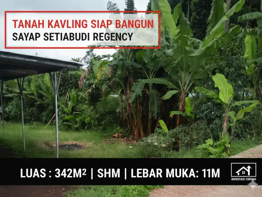 Tanah Kavling Matang SHM di Sayap Setiabudi Regency - Kontur Datar Siap Bangun