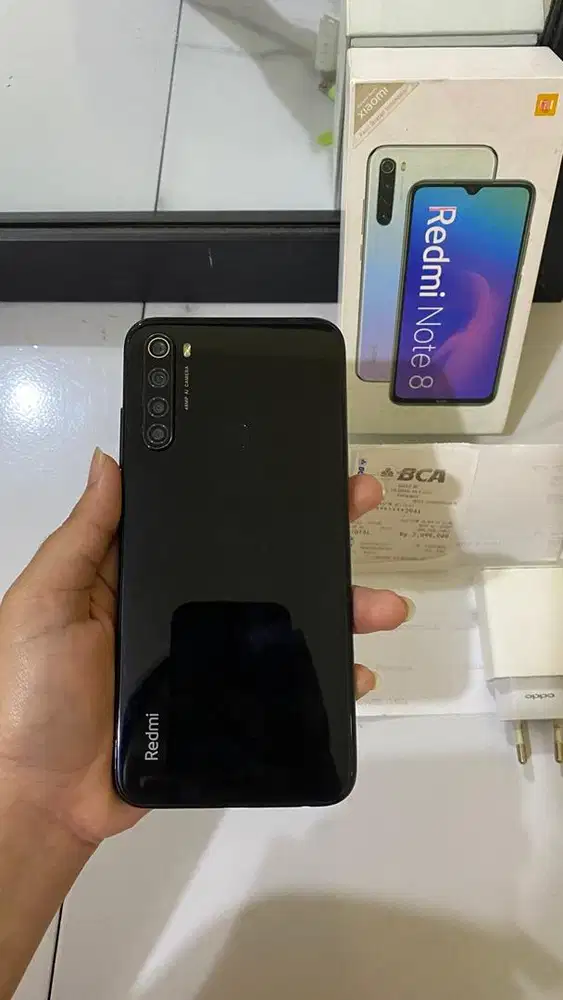 REDMI NOTE 8 4/64 HITAM (FULLSET ADA BOX)
