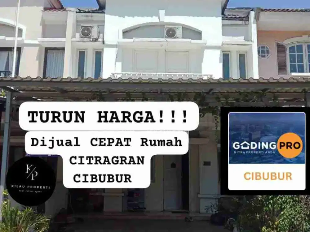 Turun harga ! 
DIJUAL CEPAT Rumah 2 lantai Citragran Cibubur