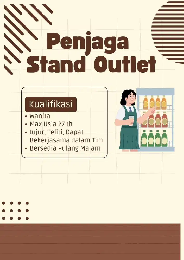 Lowongan Penjaga Stand Outlet