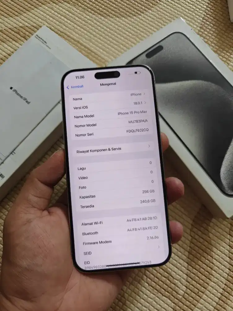 iPhone 15 Promax 256 BH 86%