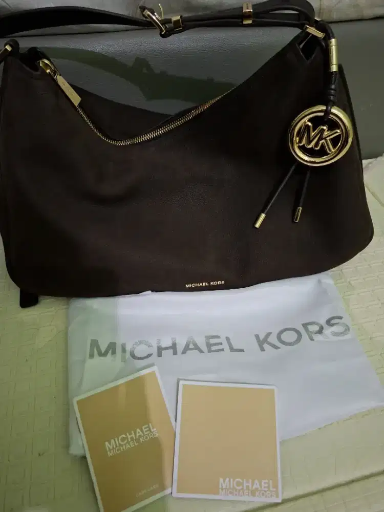 Michael Kors Nolita Medium Nubuck Shoulder Bag