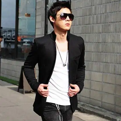 Blazer Casual Korean Black Style – BK02