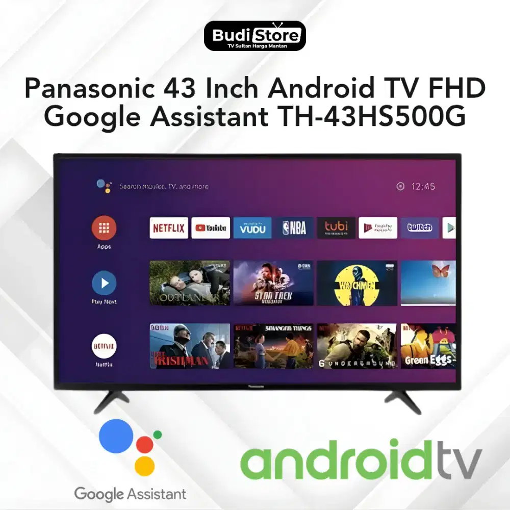 Panasonic 43 Inch FHD Android TV Google Assistant TH-43S500G
