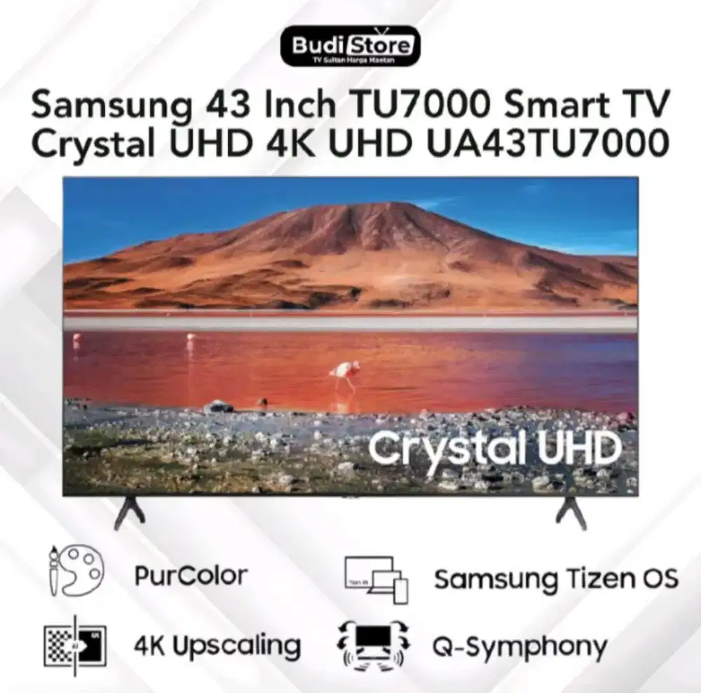Samsung 43 Inch TU7000 Crystal UHD 4K Smart TV UA43TU7000KXXD