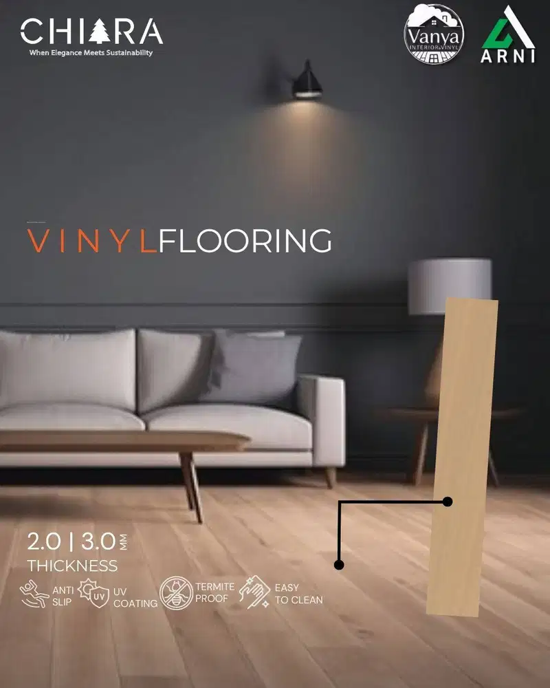 Vinyl Chiara Wood Series – Lantai Vinyl Motif Kayu Premium, Kuat