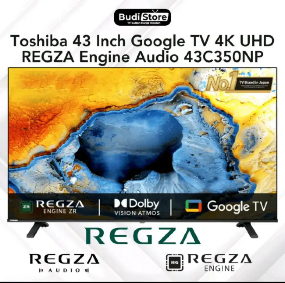 Toshiba 43 Inch C350 REGZA UHD 4K Google TV Dolby VisionAtmos 43C350NP