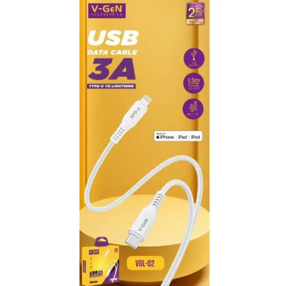 V-Gen kabel data type c to lightning