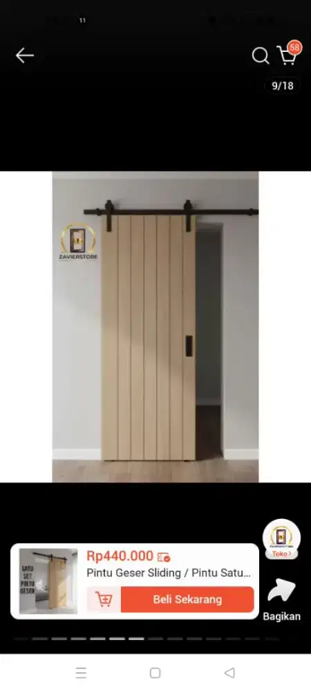 Pintu kayu jati/ merbau