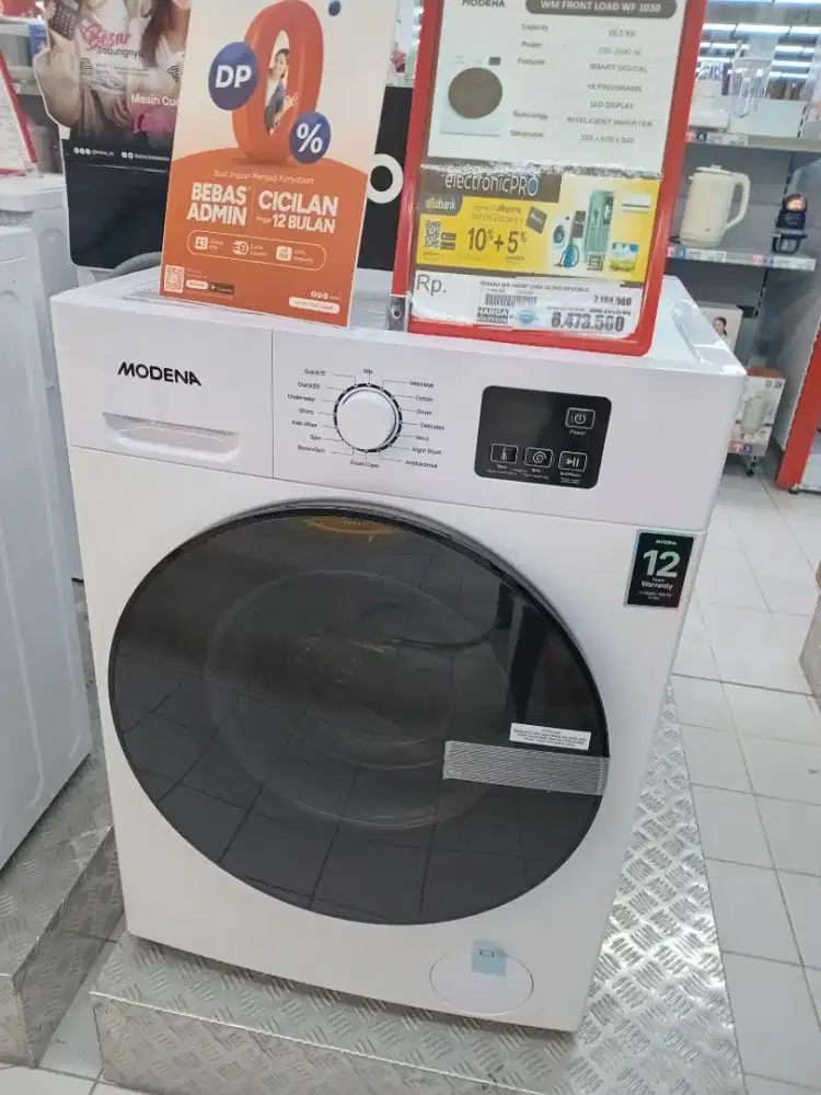 kredit mesin cuci modena front load 10.5kg bersama home credit