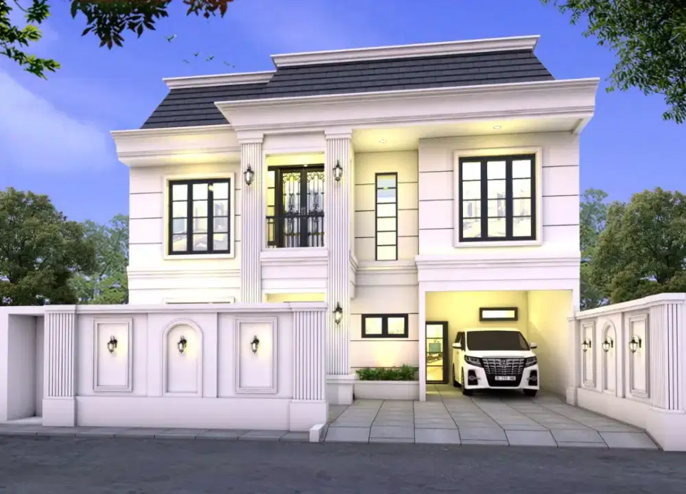 Desain tampak / fasad 3D rumah tipe kecil 1 hari jadi