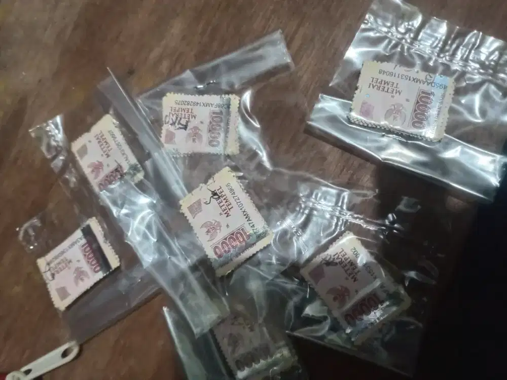 Materai sepuluh ribu bekas