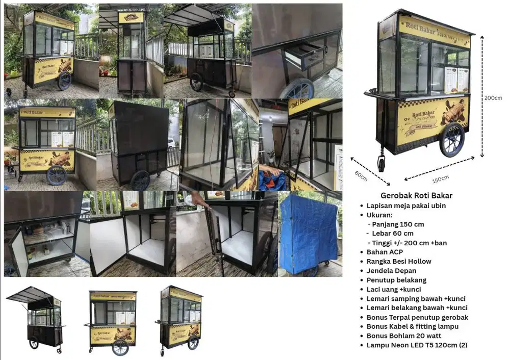 PAKET USAHA ROTI BAKAR (GEROBAK ROTI BAKAR)